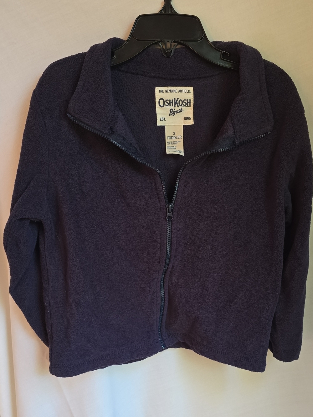 OshKosh B'gosh Toddler Dark Navy Zip-Up Teddy Jacket